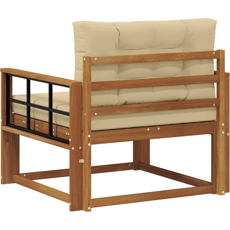 vidaXL Outdoor Mittelsofa Massivholz Akazie Natur 3436280 – Bild 4