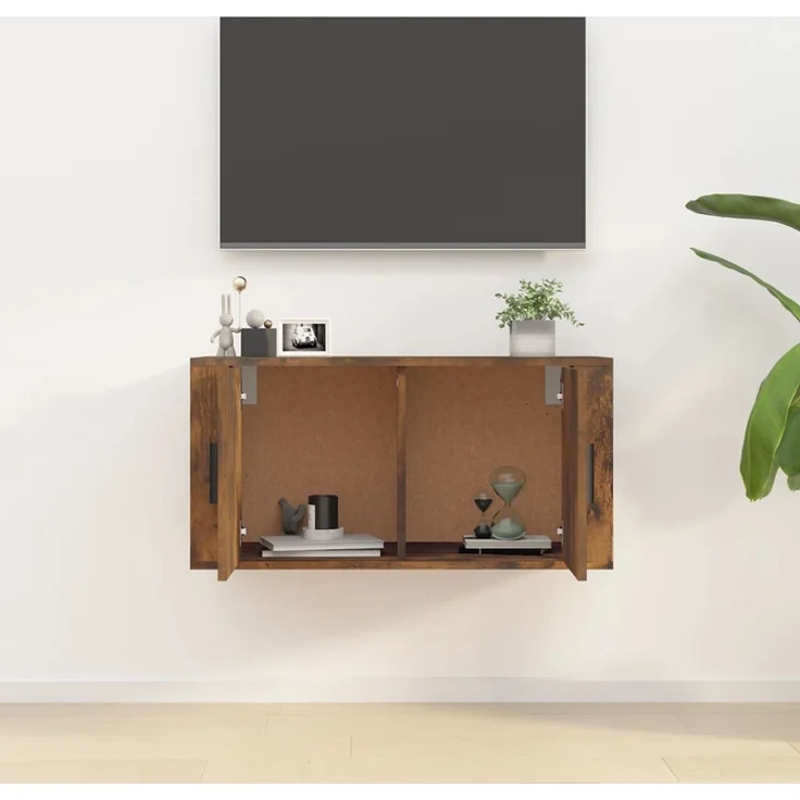 TV-Wandschrank, Fernsehschrank Räuchereiche 80 x 34,5 x 40 cm – Bild 3