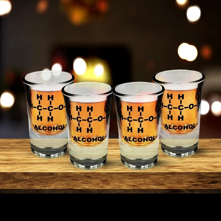 Mad Monkey - Shotgläser mit Alkohol-Formel (4er Set) – Bild 3