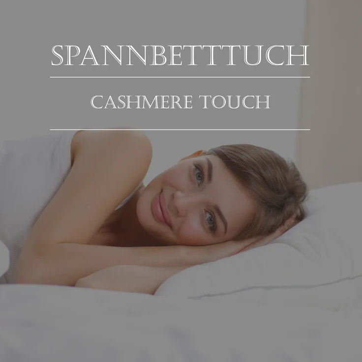 Spannbettlaken Cashmere Touch - Wolkenschloss 90-100 x 200cm Natur – Bild 1