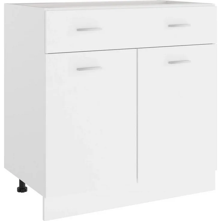 DOTMALL Auszugsunterschrank Schubunterschrank Lyon Weiß 80x46x81,5 cm Holzwerkstoff