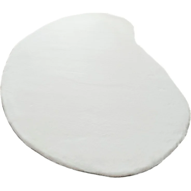 Bruno Banani Hochflor-Teppich Rabbit 2 Bean, Kunstfell Teppich, Modern, besondere Form, U-förmig, Höhe: 25 mm, Kaninchenfell-Haptik, Microfaser, Wohnzimmer, Schlafzimmer, Esszimmer – Bild 5