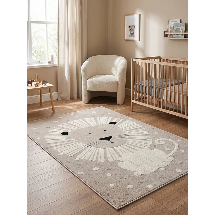 KADIMA DESIGN Kinderteppich VELT Kinderteppich Beige 80x150 Polypropylen Kurzflor Kinderzimmer, Läufer, Höhe: 16 mm, Saugroboter-geeignet, Strapazierfähig, Fußbodenheizung geeignet – Bild 4