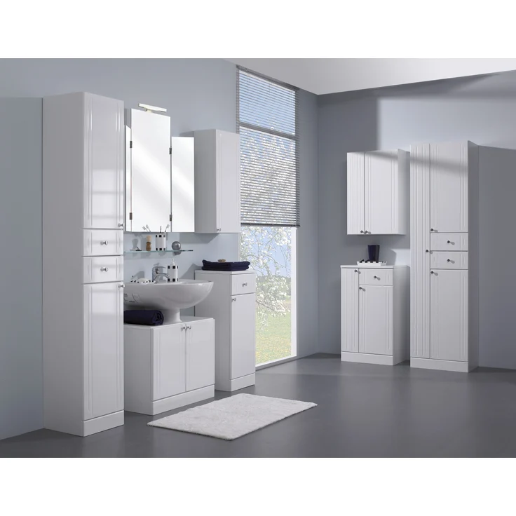 Badspiegel >Quickset 955< (BxHxT: 72x80x4,5 cm) in Weiß Glanz – Bild 2