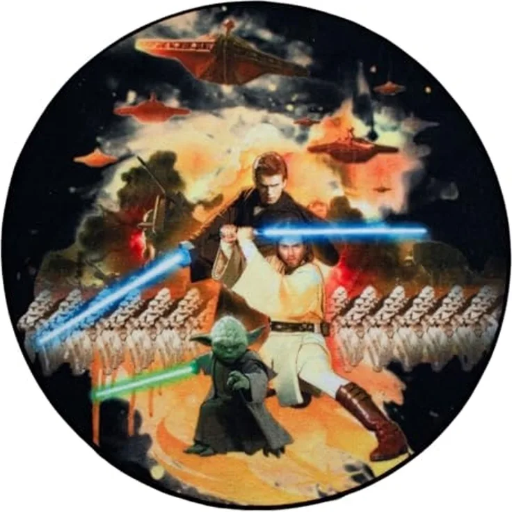 Star Wars Teppich- 100 cm Rund Attack of the Clones SW29