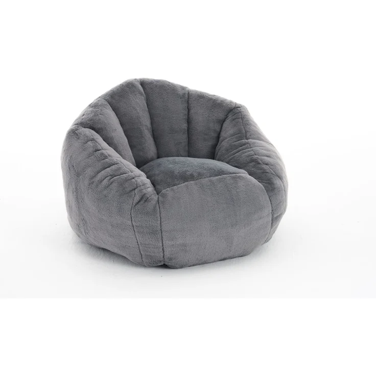 1-Sitzer Sitzsack aus Polyester in Grau, weich gepolstert und kindgerecht geformt,H 52 x T 75 x B 70 cm – Bild 3