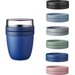 Mepal | Lunchpot Vario Ellipse | personalisierbarer Müslibecher | ideal für Tiefkühler, Mikrowelle & Spülmaschine | Vivid Blue
