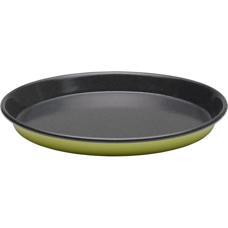 RIESS 0650-014 Back- und Servierform 36 cm, Emaille, CLASSIC, PISTAZIE / Emaillebackform