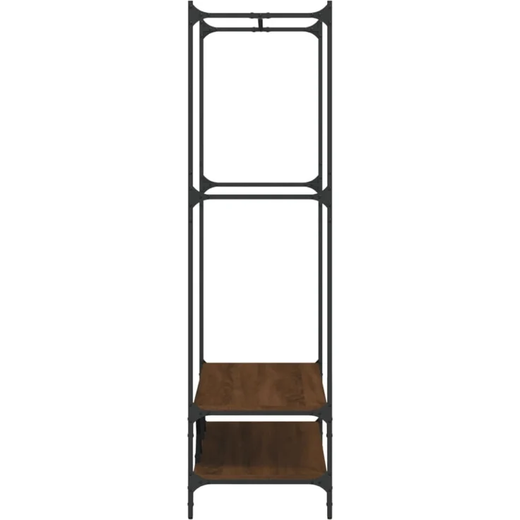 vidaXL Kleiderständer mit Ablagen Braun Eichen-Optik Holzwerkstoff 834204 – Bild 2