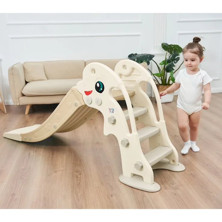 Baby Vivo Kinderrutsche / Rutsche - Delfin in Kaffee / Braun