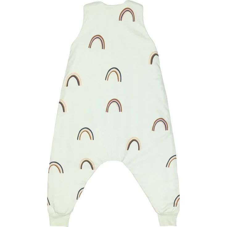 LÄSSIG Kinder Schlafoverall ärmellos 2,5 TOG atmungsaktiv aus Bio Baumwolle/Sleeping Jumper Rainbow Mint, Größe 98/104 – Bild 4