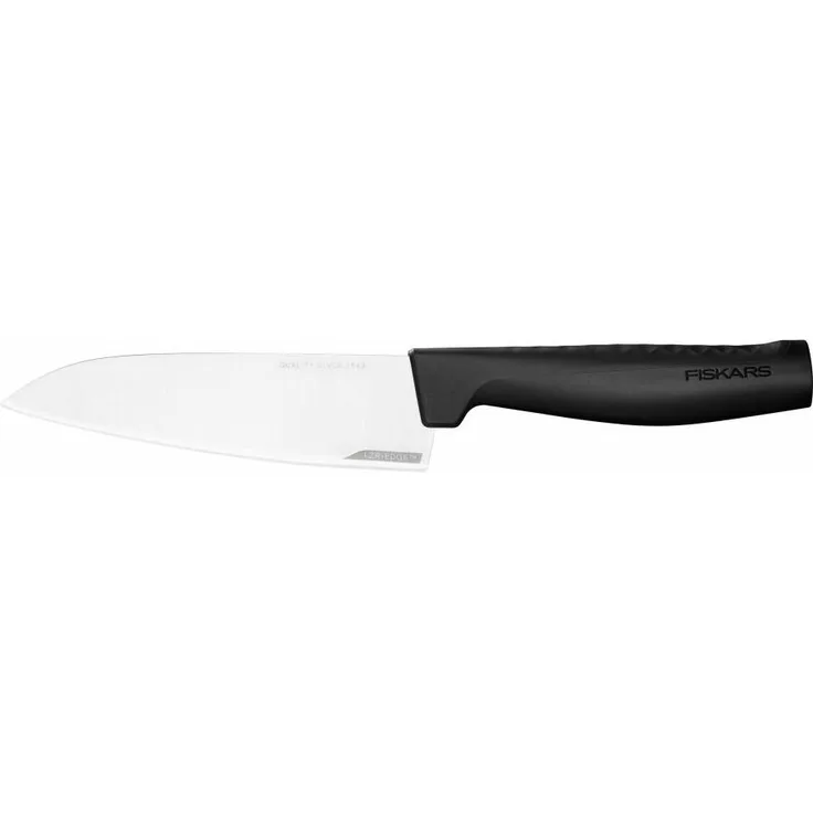Fiskars Hard Edge Kochmesser Klein, Koch Messer, Küchenmesser, Allzweckmesser, Stahl, Klingenlänge 13. 5 cm, 1051749
