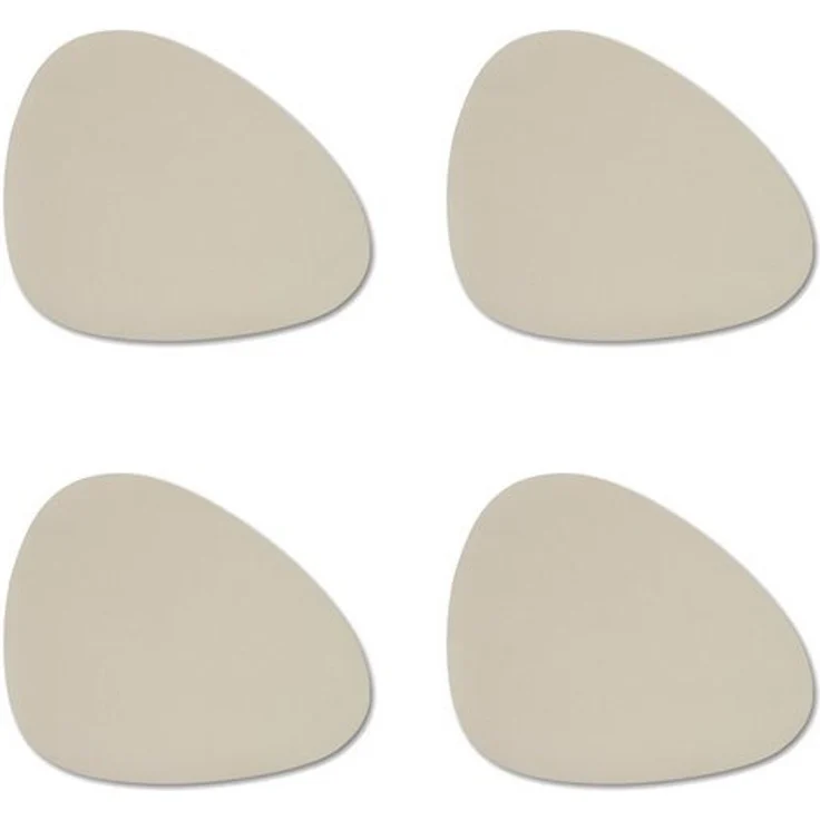 Basera® Platzset 4er-Platzset Kunstleder gebogen, (4-St), creme, 42x34 cm – Bild 3
