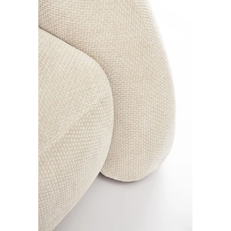 Sofa Clemence aus Stoff, modern und gepolstert, Beige, komfortabel für 2-3 Personen – Bild 4