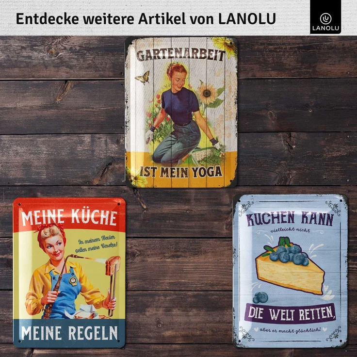 LANOLU Blechschild Teenager Lebenszeichen - 15x20cm – Metall – Mehrfarbig – 15180 – Bild 5