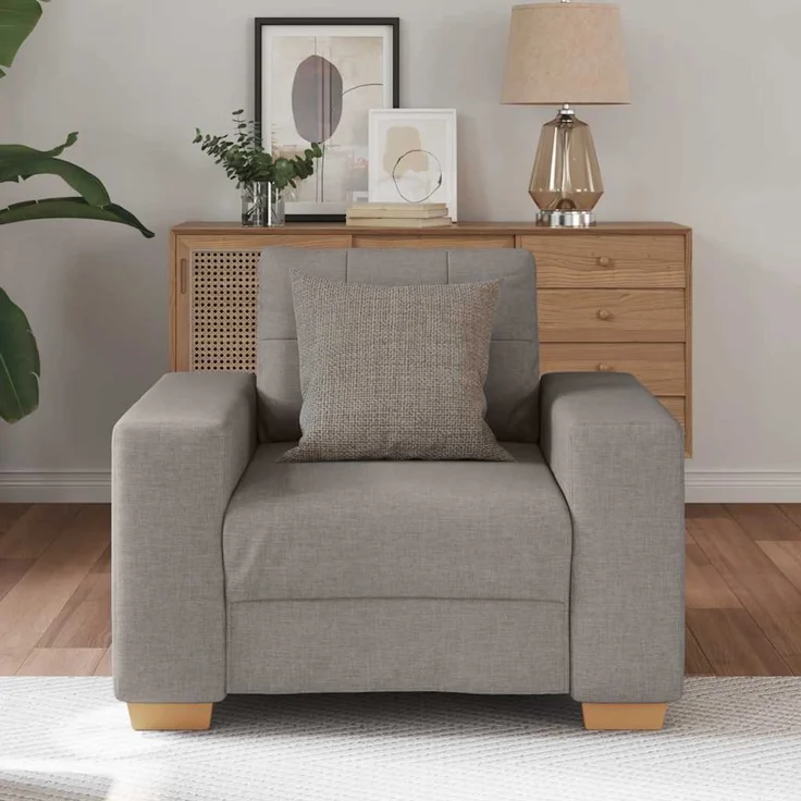 vidaXL Sofasessel Taupe 100x78x80 cm Stoff 4105064 – Bild 3