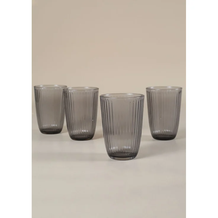 Hermia Concept 'Splendid 395 - Fume' Gläser-Set (4-teilig), Rauchgrau, 8,5 x 8,5 x 12 cm, 395 ml – Bild 3