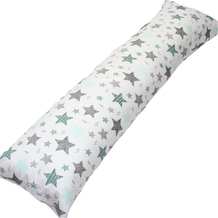 EMI & SAM Stillkissen Bezug Ersatzbezug 40x145cm für Seitenschläfer, 20L. Sterne Minze - Bezug – Bild 1