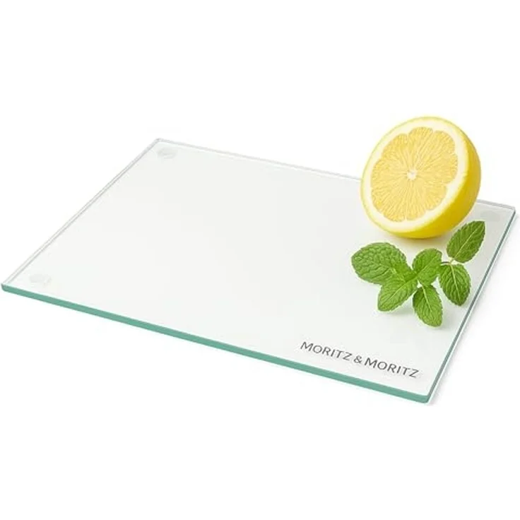 Moritz & Moritz Schneidebrett Glasschneidebrett 40x30cm, Glas, (Einzelset, 1-St), 8mm Dicke Kratzfest, Hitzebeständig & Lebensmittelecht – Bild 1