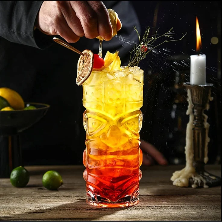 6 X 400ml Tiki-Gläser Bar-Halloween-Mai Tai-Zombie-Cocktails – Bild 6
