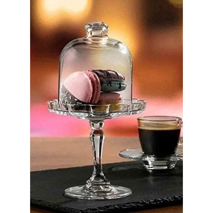 Pasabahce Kuchenheber Pasabahce Mini Patisserie Servierplatte mit Fuß und Haube – 1-tlg. – Bild 3