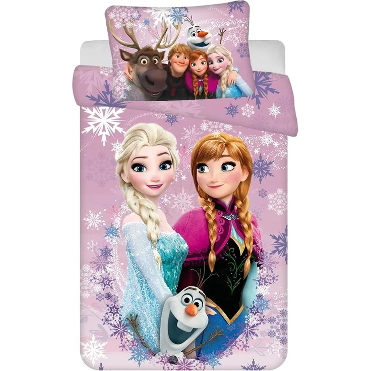 Disney Frozen Kinder-Bettwäsche aus Baumwolle, 100 x 135 cm / 40 x 60 cm – Bild 1