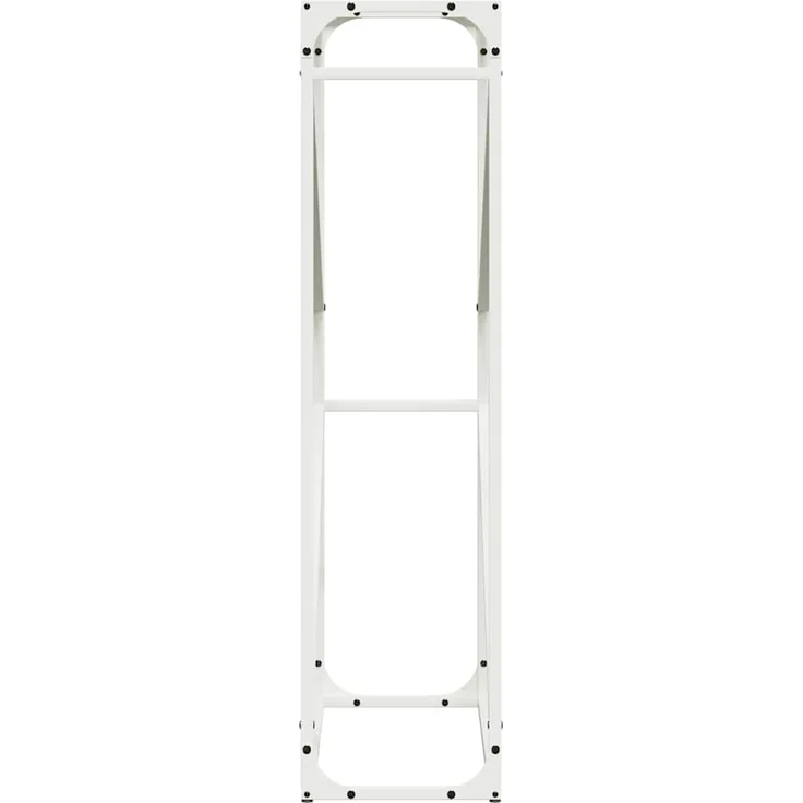 vidaXL Brennholzregal Weiß 60x25x100 cm Kaltgewalzter Stahl 864328 – Bild 5