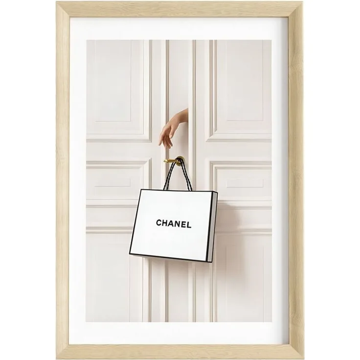 JUSTGOODMOOD Poster Premium ® Chanel Shopping Bag Poster · ohne Rahmen, Poster in verschiedenen Größen verfügbar