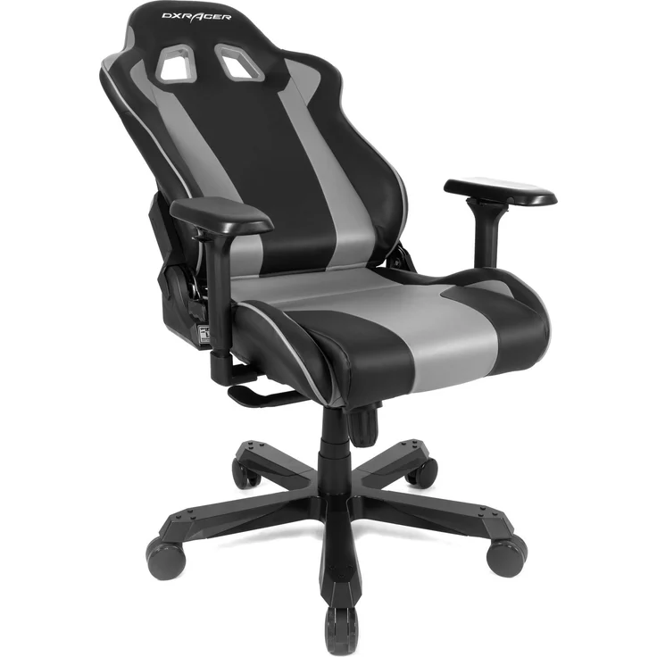 Gaming-Stuhl >DX-RACER< in schwarz / grau - 70x133x70cm (BxHxT) – Bild 4
