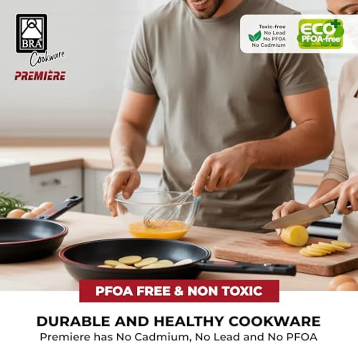 BRA Dupla Premiere | Doppelte Kartoffel-Omelette-Bratpfanne, 24 cm Durchmesser, Aluminiumguss, dreifache Antihaftschicht, 100% PFOA-frei, für alle Herdarten – Bild 9