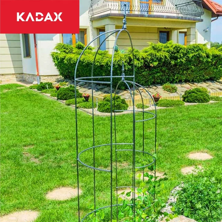 KADAX Gartenpergola aus Metall, 150 cm, Stütze für Rosen, Kletterer, Blumen, Obeliskenstange – Bild 4