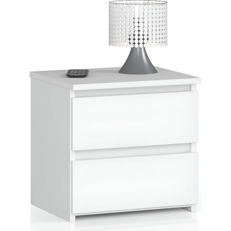 Home Collective Kommode 40 cm breit Holz Highboard Sideboard für Flur Schlafzimmer Wohnzimmer (Mehrzweckschrank Schrank schmal Kommode Schlafzimmer mit Schubladen), mit zwei schubladen 40 cm hoch viel Stauraum 2 Schubladen weiß – Bild 5