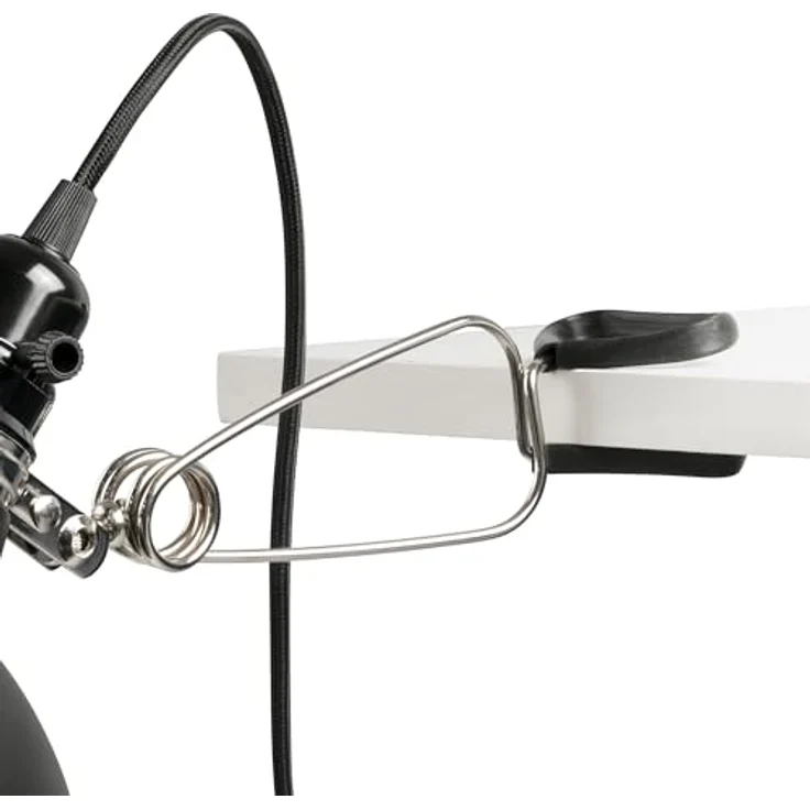 FARO BARCELONA Pepper Klemmlampe 64169, matte schwarze Schreibtischlampe, kompatibel mit E27-Lichtquelle, IP20 Schutzart – Bild 3