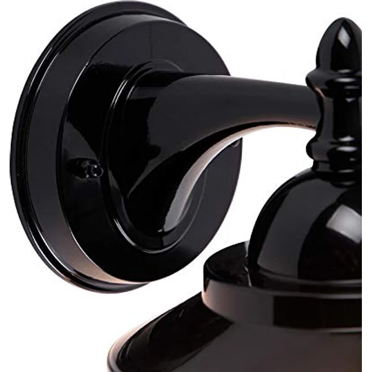 Qazqa Oxford Außen Wandleuchte, dimmbare Wandlampe für den Garten, schwarz, E27 Fassung, max. 60W, IP44, rund, 15.1 cm – Bild 5