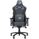 ASUS ROG Chariot X Gaming-Stuhl grau (Aura RGB Beleuchtung, 4D-Armlehnen, Memory-Foam, Premium-PU-Leder, One-Touch-Controller)