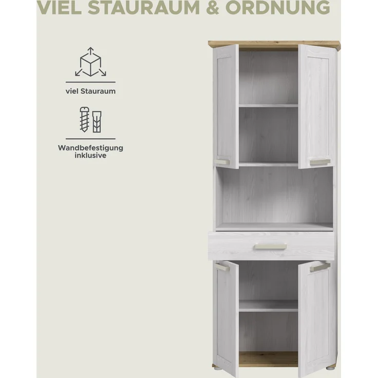 Verona Hochschrank breit in Sibiu Lärche Nachbildung – Bild 9