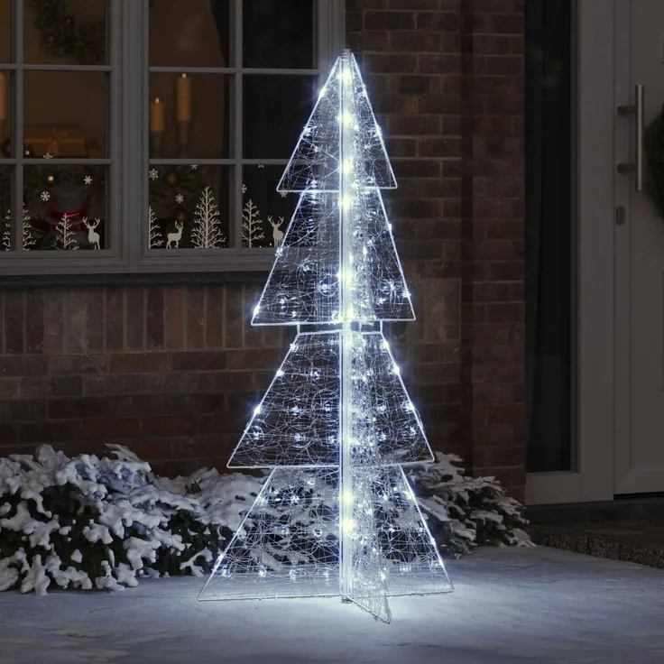 vidaXL Weihnachtsbaum Kaltweiß 150 cm Acryl 160 LEDs 42019207