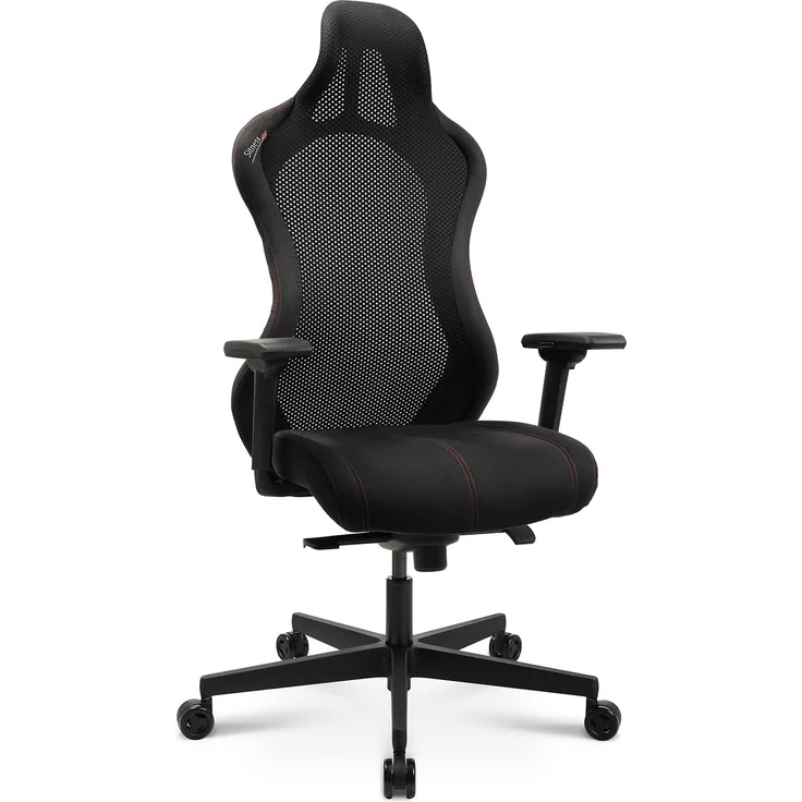 Topstar Bürostuhl Gamingstuhl Sitness RS Sport Plus Mikrofaser inkl. Armlehnen mit Lordosenkissen schwarz – Bild 1