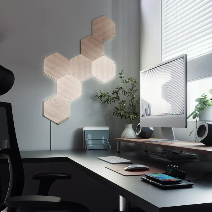 Nanoleaf Elements Wood Look Hexagons Expansion Pack - 3PK EEK G – Bild 3