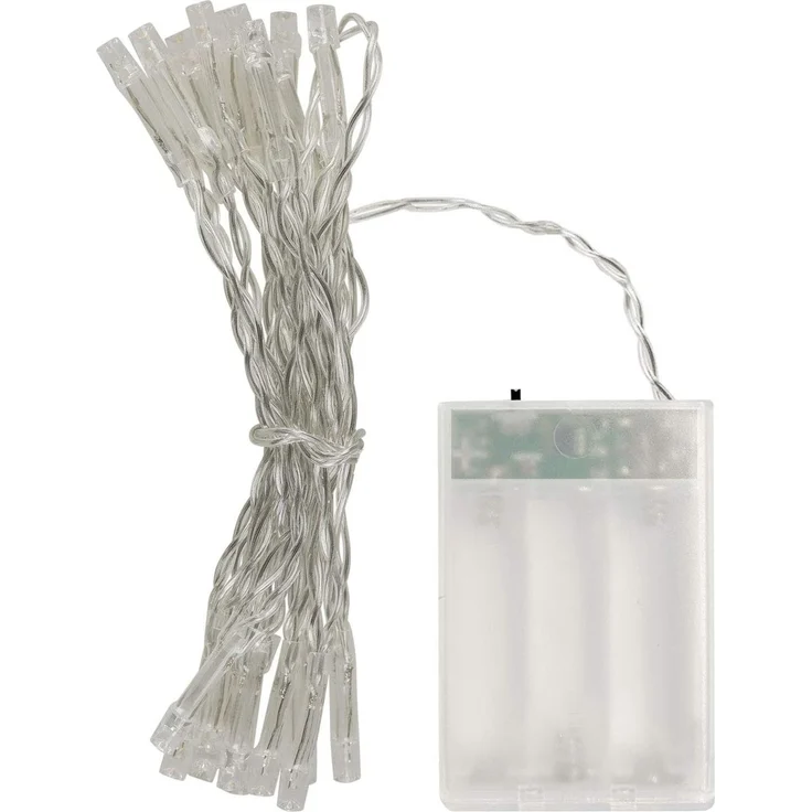 Idena 8582052 - LED Lichterkette mit 20 LEDs in Warmweiß, mit 6 Stunden Timer Funktion, batteriebetrieben, ca. 1,8 m lang, Deko für Innen, zum Basteln, als Party Deko, Weihnachtsdeko, zur Hochzeit – Bild 3