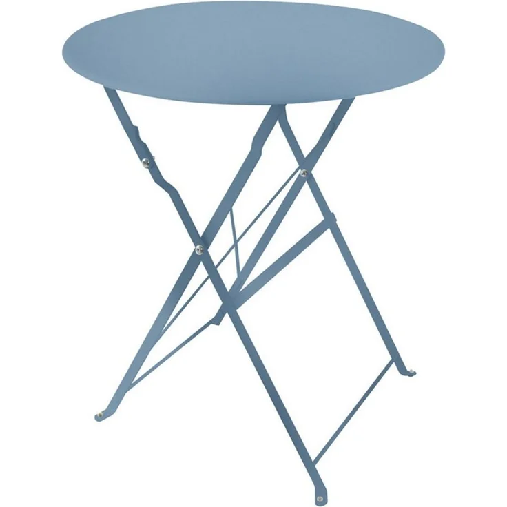 HTI-Living Gartentisch Gartentisch Basil Metall rund klappbar Blau (Stück, 1-St, 1 Gartentisch) – Bild 1