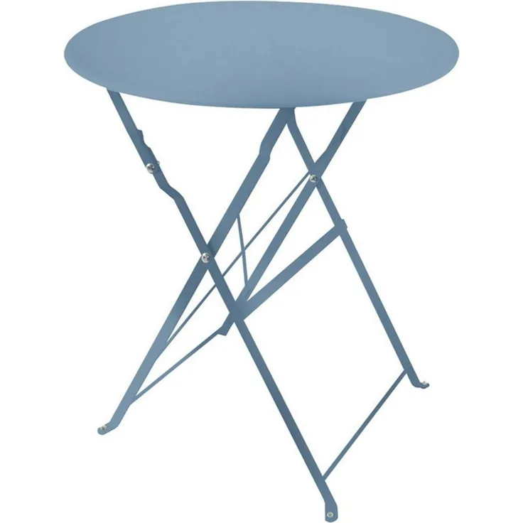 HTI-Living Gartentisch Gartentisch Basil Metall rund klappbar Blau (Stück, 1-St, 1 Gartentisch)