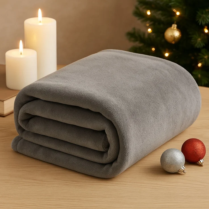 Julido Kuschlig weiche Kuscheldecke 150x200cm Wohndecke Tagesdecke Anthrazit – Bild 6