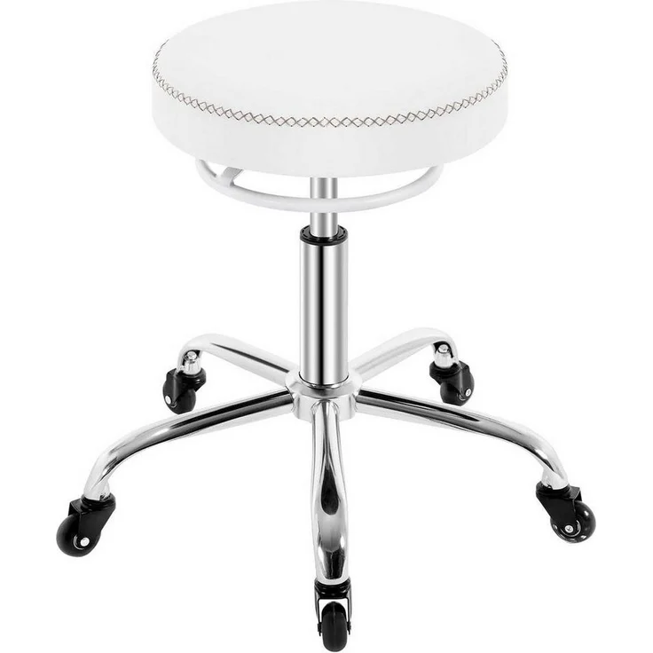 Woltu Drehhocker (1 St), 360° drehbar, mit Rollen, runder Hocker – Bild 1