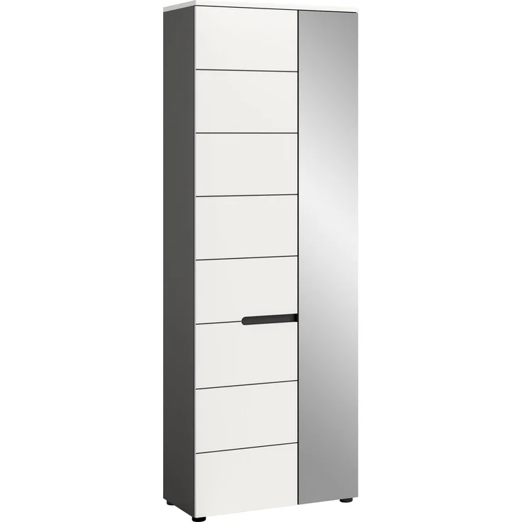 Garderobenschrank (B/H/T: 65x190x37 cm) in weiß Nachbildung