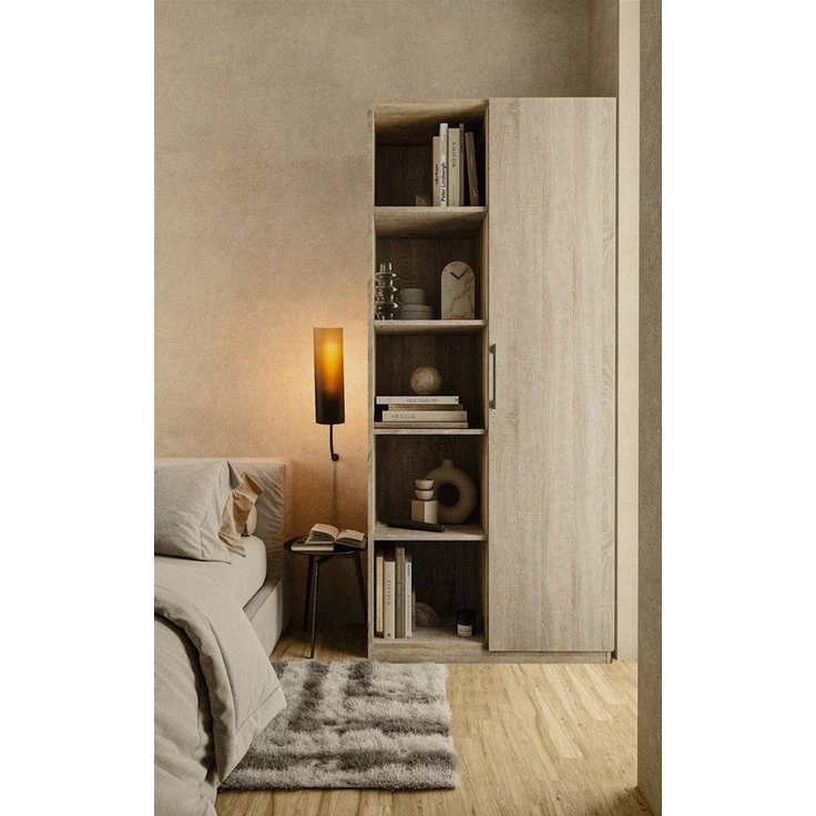 ibonto BÜCHERREGAL SONOMA-EICHE Halboffenes Bücherschrank (H 182 x T 30 x B 80 cm) – Bild 4