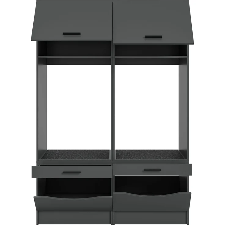 Waschmaschienenumbau Set (B/H/T: 133x195x68 cm) in anthrazit Nachbildung – Bild 4