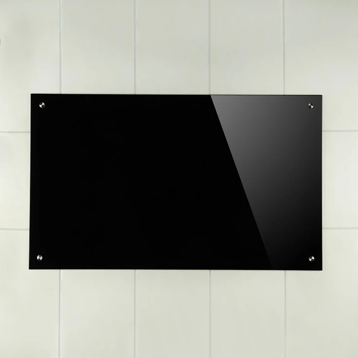 Küchenrückwand Spritzschutz Fliesenspiegel Küche Wandschutz Glas 6mm ESG Schwarz - 90x60CM – Bild 3