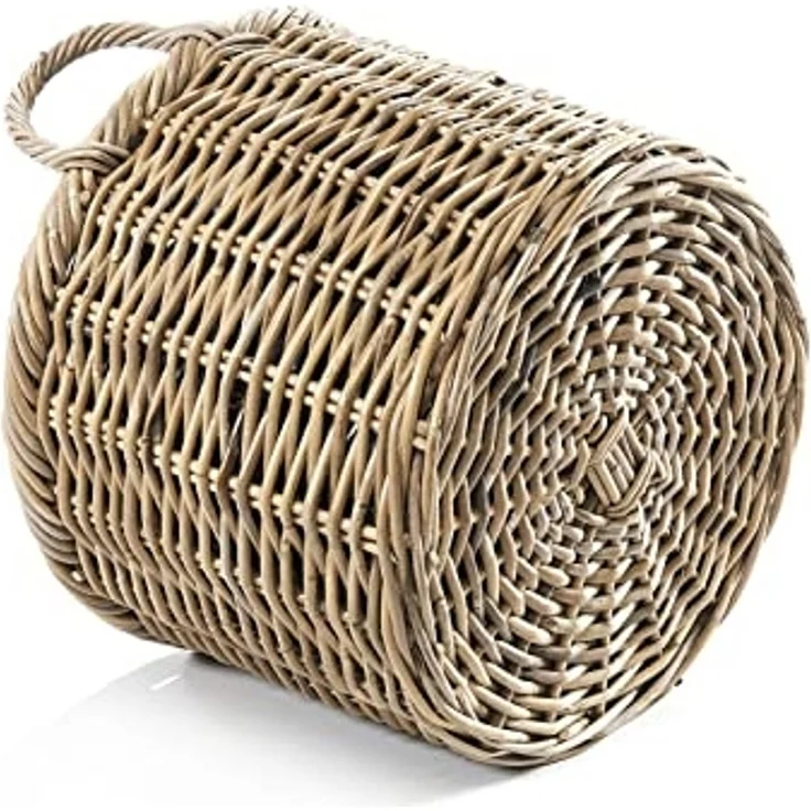 Kobolo Pflanzkübel Pflanzkorb Rattan - rund - mit Folie ausgeschlagen (2 Größen) – Bild 3