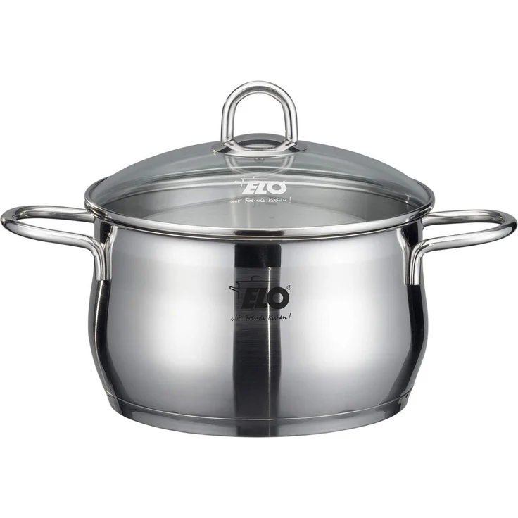 Elo Topf-Set Platin, Edelstahl 18/10 (Set, 9-tlg, 1 Bratentopf 20 cm, je 1 Fleischtopf 16/20/24 cm, 1 Kasserolle 16 cm), Induktion – Bild 2